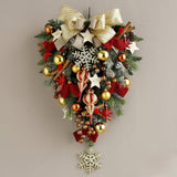 🎄 Handmade Premium Christmas Hanging Ornament – Pine Branch with Gold Bow & Festive Accents | M Size | Laribbons Custom