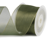 2.5" Emerald Green Sheer Wired Christmas Ribbon – Shimmery Mesh, 25 Yards | Laribbons Custom