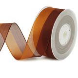 1.5" Brown Striped Mesh Christmas Ribbon – 25 Yards Roll | Laribbons Custom