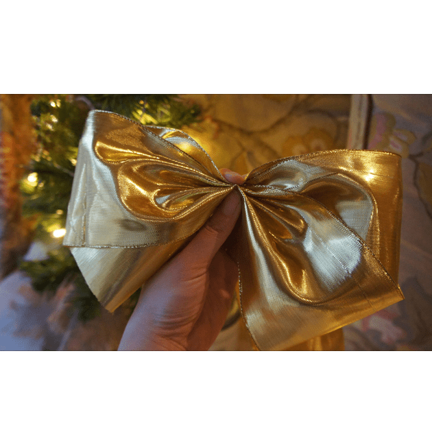 Premium Wired Metallic Ribbon – 2.8" & 4" | Gold & Silver, Christmas Gift Wrapping & Décor | Laribbons Custom - laribbons Custom Shop