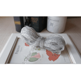 Silver Metallic Mesh Ribbon – 3/8