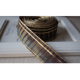Plaid Gold - Edged Sparkle Ribbon 1.2