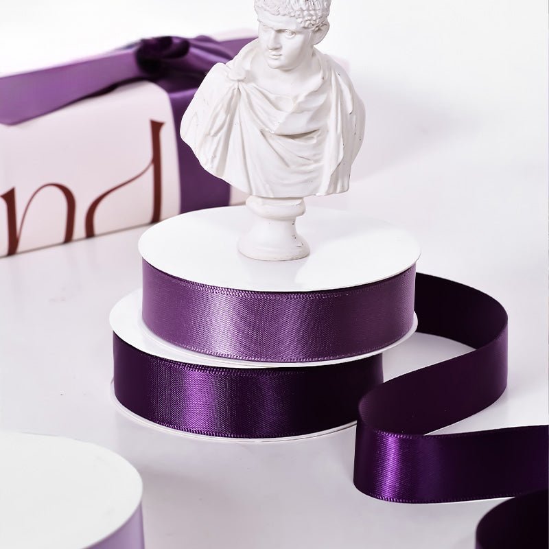 Wholesale Double Faced Satin Ribbon – Purple & Lavender Color Series – 3/8", 5/8", 7/8", 1.5" Wide – 100 Yards Per Roll – Bulk 500 Yards Minimum | Laribbons Custom - laribbons Custom Shop