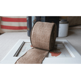Rustic Khaki Burlap Wired Ribbon – 2.5