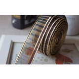 Plaid Gold - Edged Sparkle Ribbon 1.2