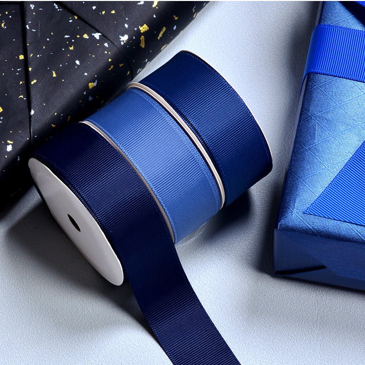 Wholesale Grosgrain Ribbon – Dark Blue & Navy Color Series – 3/8", 5/8", 7/8", 1.5" Wide – 100 Yards Per Roll – Bulk 500 Yards Minimum | Laribbons Custom - laribbons Custom Shop