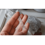 Silver Metallic Mesh Ribbon – 3/8