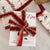 1" Velvet Ribbon | White Fuzzy Edge or Gold Glitter Edge | 25 Yard Roll | Gift Wrapping & Holiday Crafts | Laribbons Custom - laribbons Custom Shop
