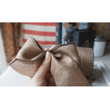 Rustic Khaki Burlap Wired Ribbon – 2.5