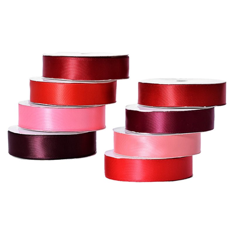 Wholesale Double Faced Satin Ribbon – Red Color Series – 3/8", 5/8", 7/8", 1.5" Wide – 100 Yards Per Roll – Bulk 500 Yards Minimum| Laribbons Custom - laribbons Custom Shop