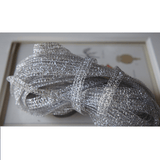 Silver Metallic Mesh Ribbon – 3/8