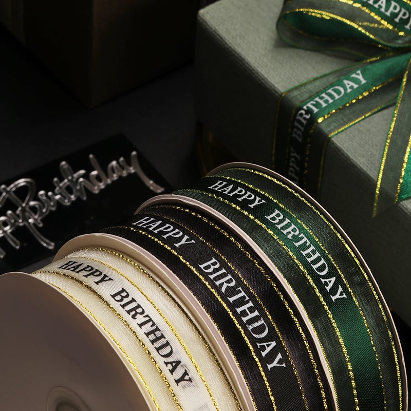 Personalized Satin Center Organza Ribbon - laribbons Custom Shop