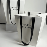 Custom Trapezoid Paper Bags with Logo – Personalized Flower Shop Gift Bags (MOQ 200) | Laribbons Custom - laribbons Custom Shop