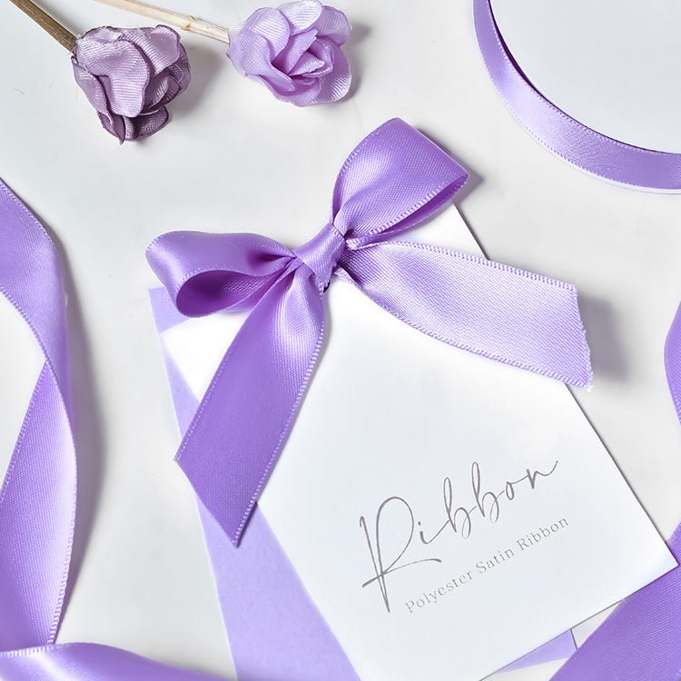 Wholesale Double Faced Satin Ribbon – Purple & Lavender Color Series – 3/8", 5/8", 7/8", 1.5" Wide – 100 Yards Per Roll – Bulk 500 Yards Minimum | Laribbons Custom - laribbons Custom Shop