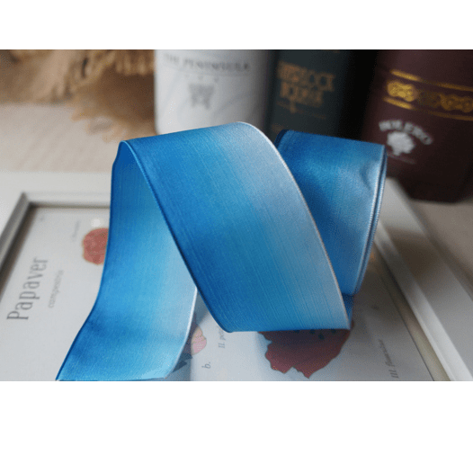 Blue Gradient Wired Ribbon – 1.5" x 20 Yards, Ombre Holiday Ribbon for Christmas & New Year | Laribbons Custom - laribbons Custom Shop