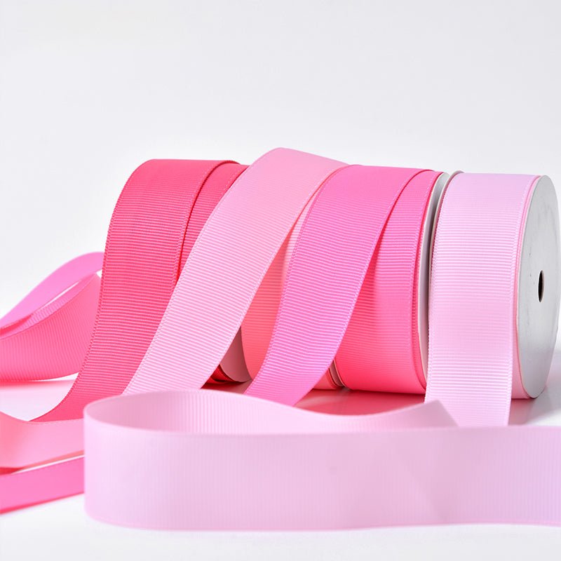 Wholesale Grosgrain Ribbon – Pink Color Series – 3/8", 5/8", 7/8", 1.5" Wide – 100 Yards Per Roll – Bulk 500 Yards Minimum | Laribbons Custom - laribbons Custom Shop