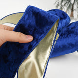 Reversible Velvet Ribbon 2.5 Inch | Double - Sided Velvet & Metallic Backing | 10 Yard Roll | Laribbons Custom - laribbons Custom Shop