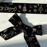 Custom Foil Stamped Velvet Ribbon with Logo – Luxury Gift & Retail Packaging | Laribbons Custom - laribbons Custom Shop