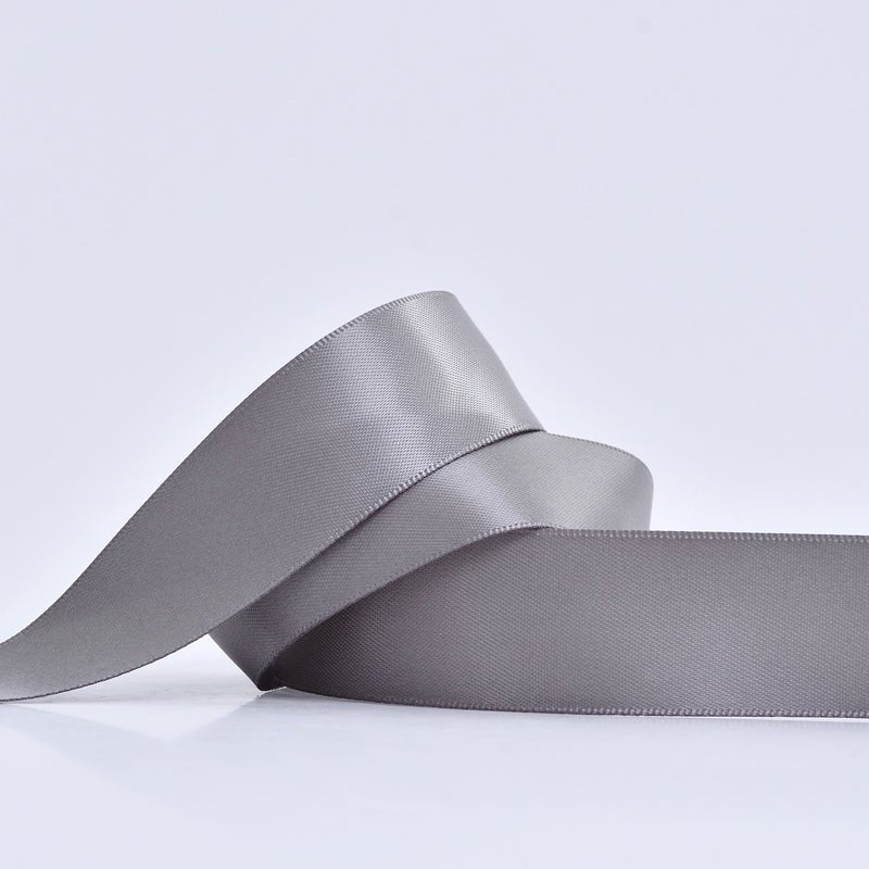 Wholesale Double Faced Satin Ribbon – Black, White & Gray Color Series – 3/8", 5/8", 7/8", 1.5" Wide – 100 Yards Per Roll – Bulk 500 Yards Minimum | Laribbons Custom - laribbons Custom Shop