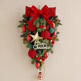 🎄 Handmade Premium Christmas Hanging Ornament – Pine Branch with Red Bow & Festive Accents | M Size | Laribbons Custom - laribbons Custom Shop