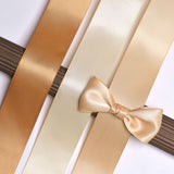 Wholesale Double Faced Satin Ribbon – Light Brown Color Series – 3/8