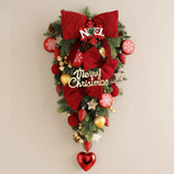 🎄 Handmade Premium Christmas Hanging Ornament – Pine Branch with Red Bow & Festive Accents | L Size | Laribbons Custom - laribbons Custom Shop