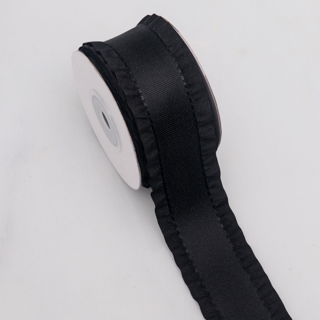 Custom Ruffled Edge Ribbon with Logo Printing – 1.5" Polyester Ribbon for Branding & Gift Packaging (100 Yards MOQ) | Laribbons Custom - laribbons Custom Shop