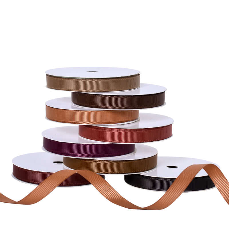 Wholesale Grosgrain Ribbon – Dark Brown Color Series – 3/8", 5/8", 7/8", 1.5" Wide – 100 Yards Per Roll – Bulk 500 Yards Minimum | Laribbons Custom - laribbons Custom Shop
