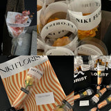 Custom Floral Wrapping Paper Roll – Clear OPP Cellophane with Logo Printing | Laribbons Custom - laribbons Custom Shop