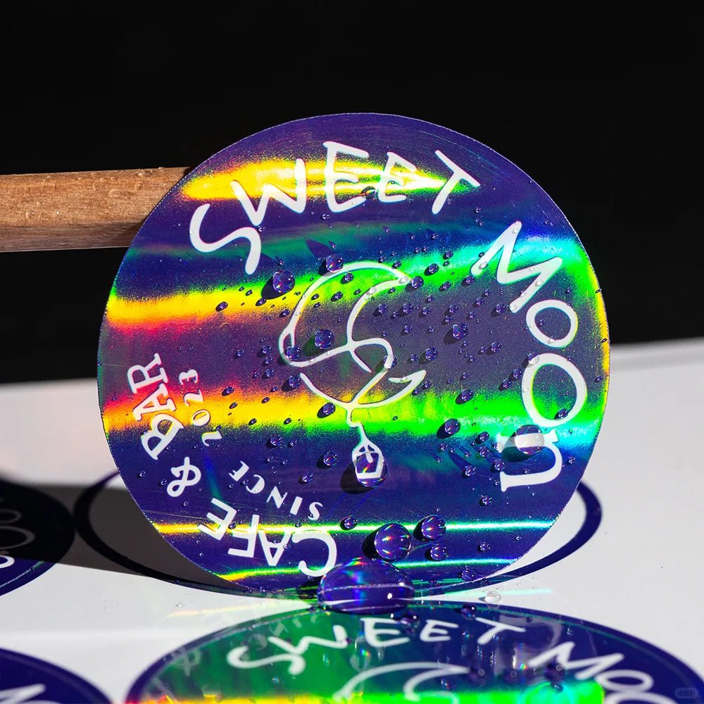 Custom Holographic Stickers | Eye - Catching Shine for Your Brand | Laribbons Custom - laribbons Custom Shop