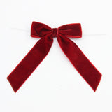 Mini Velvet Bows with Twist Ties, Christmas Velvet Ribbon Bows for Gift Wrapping, Tree Ornaments, DIY Crafts - Laribbons Custom
