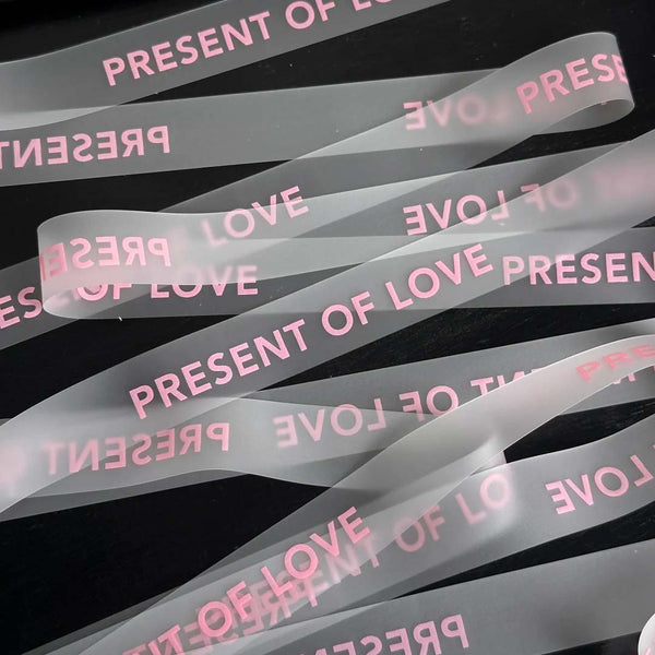 Custom Waterproof TPU Transparent Ribbon – Valentine's Day | 50 or