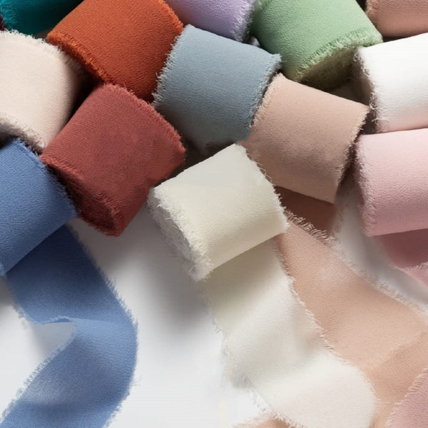 1 1/2" Frayed Edge Chiffon Ribbon |  DIY Bow Hair Accessories | LaRibbons