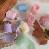 Handmade Chiffon Ribbon with Raw Edge – 1.5