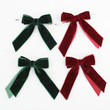 Mini Velvet Bows with Twist Ties, Christmas Velvet Ribbon Bows for Gift Wrapping, Tree Ornaments, DIY Crafts - Laribbons Custom