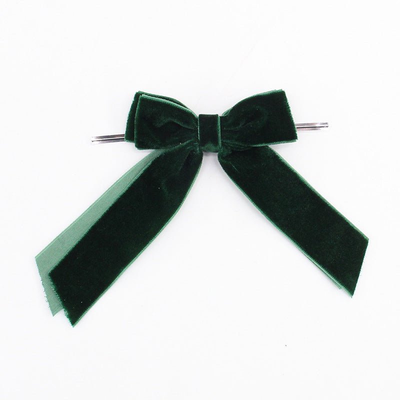 Mini Velvet Bows with Twist Ties, Christmas Velvet Ribbon Bows for Gift Wrapping, Tree Ornaments, DIY Crafts - Laribbons Custom