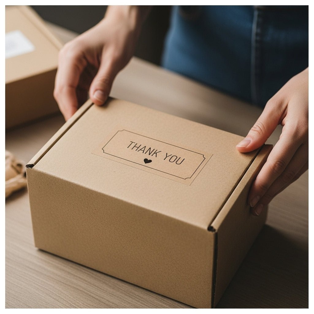 Custom Kraft Paper Stickers | Rustic & Eco - Friendly Style | Laribbons Custom - laribbons Custom Shop