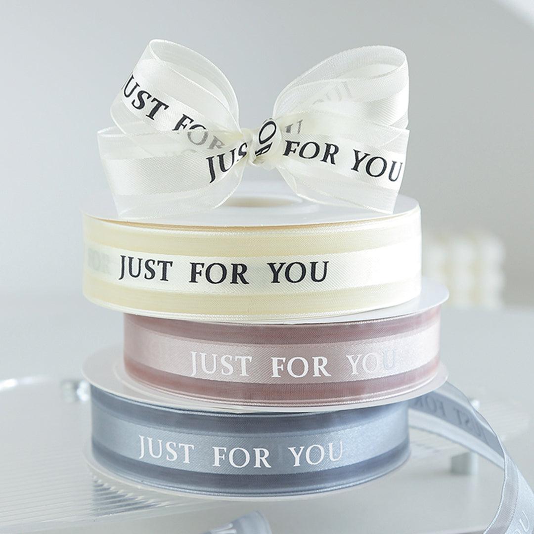 Personalized Satin Center Organza Ribbon - laribbons Custom Shop