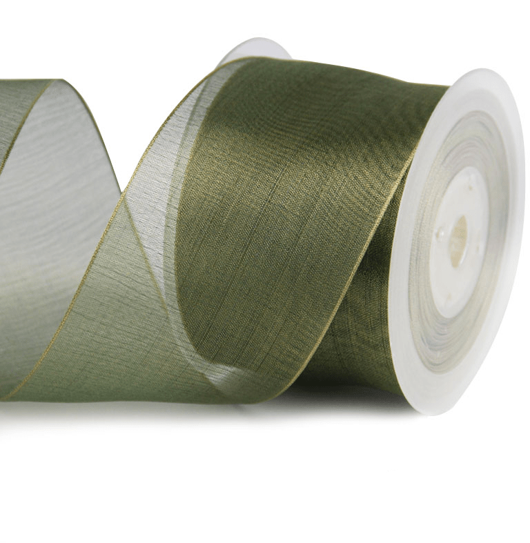 2.5" Emerald Green Sheer Wired Christmas Ribbon – Shimmery Mesh, 25 Yards | Laribbons Custom - laribbons Custom Shop