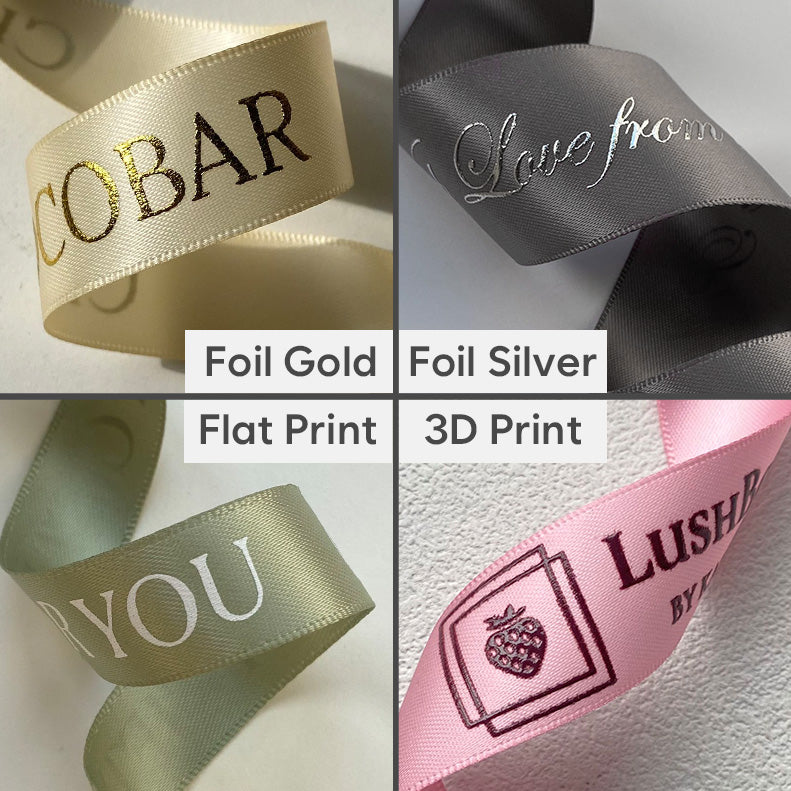 Cinta plana impresa personalizada, cinta de poliéster con logotipo personalizado, cintas de satén para cumpleaños y bodas, 100 yardas/lote