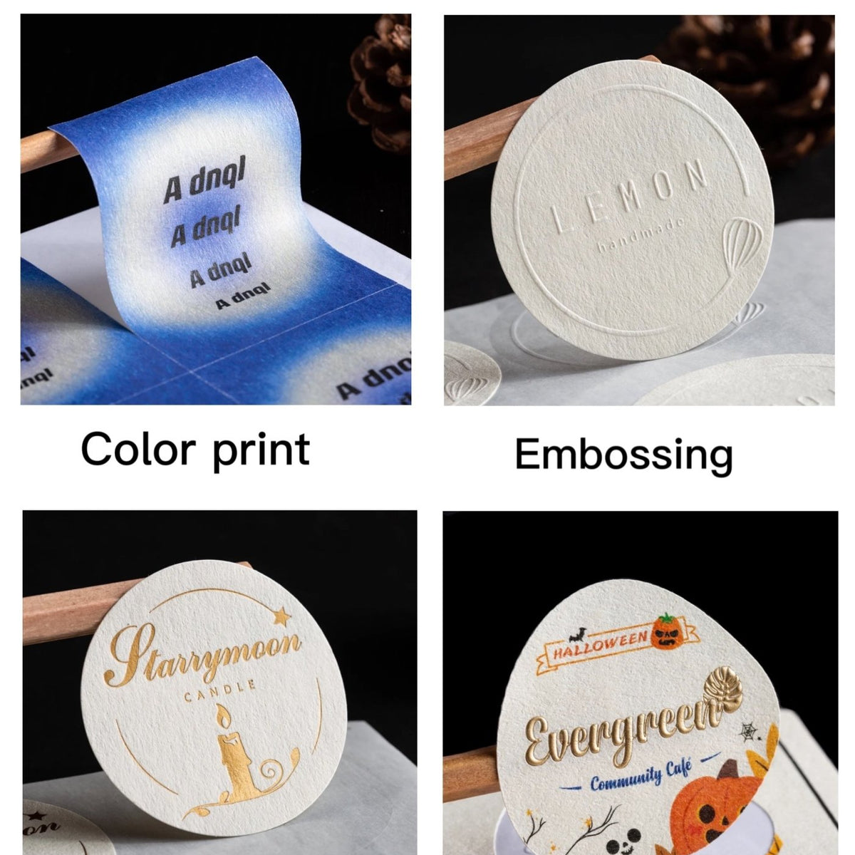 Custom Tree Texture Stickers Stickers - Suit floral, beverage, bakery, jewelry, clothing - laribbons Custom Shop