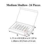 24 - Piece/Cavity Medium Shallow Rigid Empty Chocolate Confectionery Packaging Box - laribbons Custom Shop