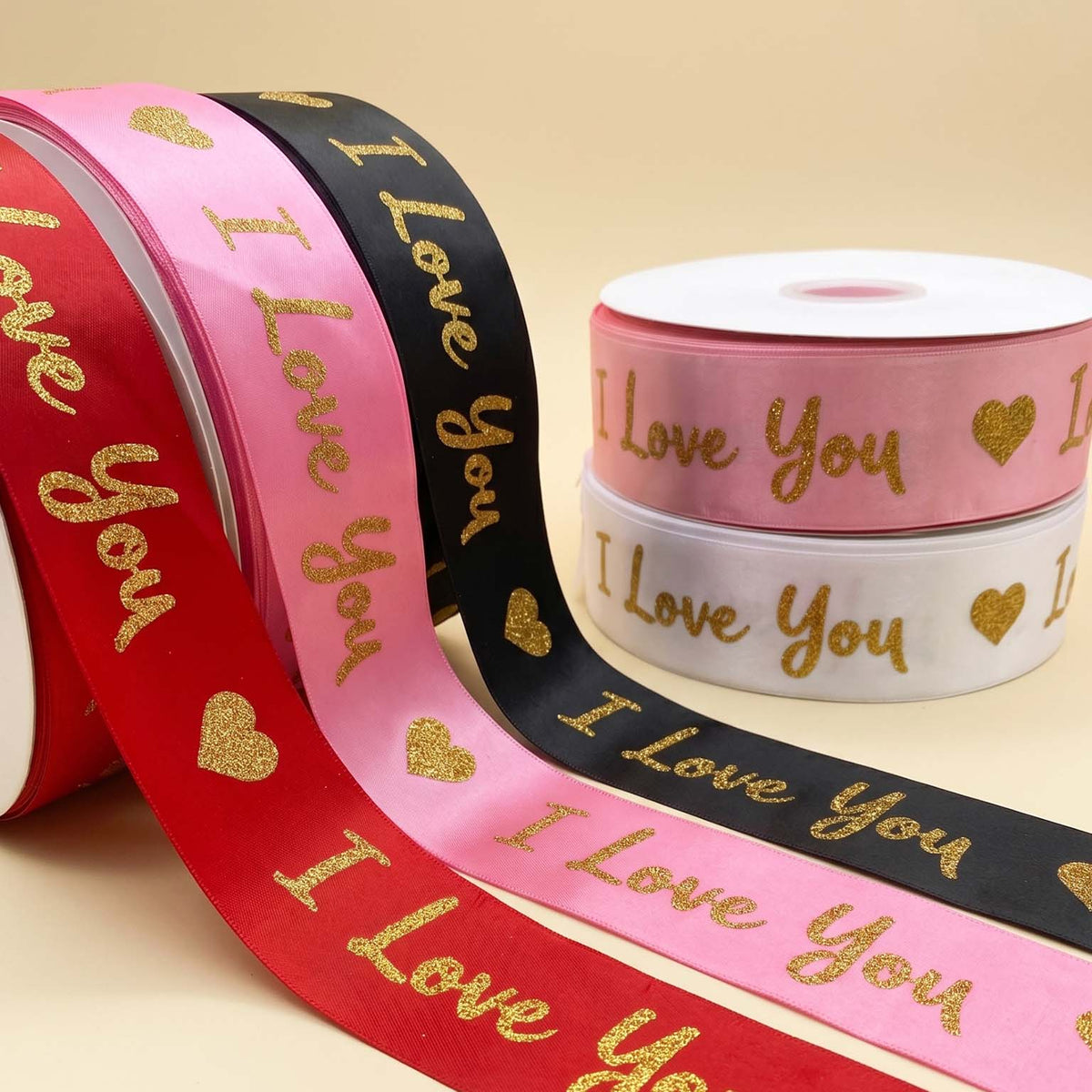 Custom Shimmer Glitter Satin Ribbon – Mother’s Day MOQ 200Y Widths & Colors | Laribbons Custom - laribbons