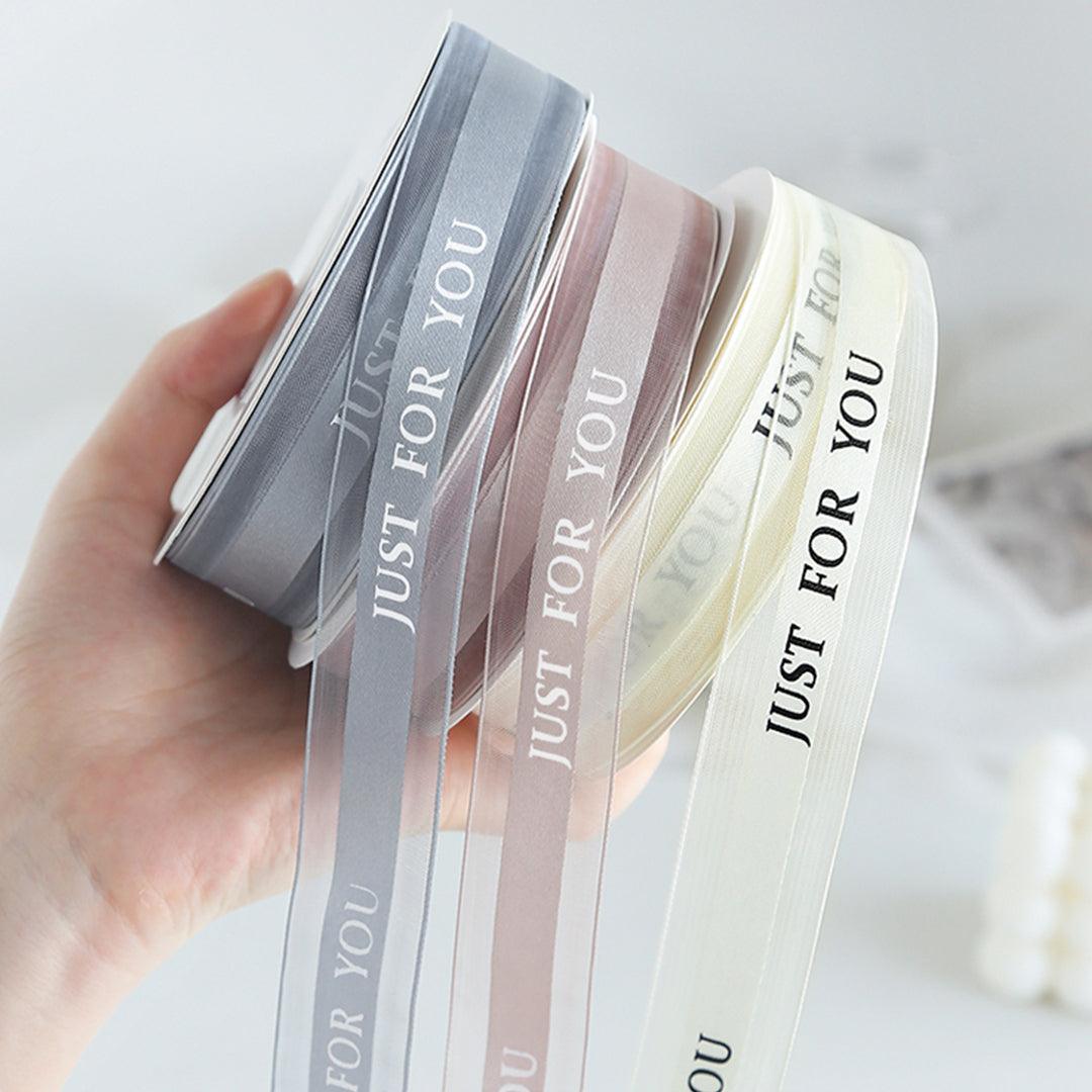 Personalized Satin Center Organza Ribbon - laribbons Custom Shop