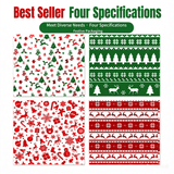 Christmas Pattern Greaseproof Food Wrapping Paper, PE Coated Oil Resistant Burger Wrap Sheets - Laribbons Custom