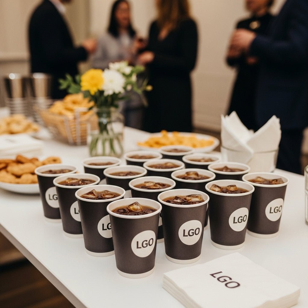 Custom Printed Paper Cups – Single Wall | 7oz/9oz/12oz/14oz/16oz | Personalized Hot & Cold Drink Cups with Logo | Laribbons Custom - laribbons Custom Shop