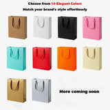 Custom Logo Paper Bags – 250gsm | 30 Sizes · 10 Colors · Ready to Ship | Laribbons Custom - laribbons Custom Shop