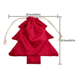 Christmas Tree Shape Velvet Drawstring Gift Pouches, Xmas Candy Jewelry Storage Bags| 2 Sizes, 2pcs/Pack | Mixable Colors - Laribbons Custom