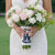Custom Embroidered Bouquet Wrap | with Single Letter Vine Monogram | LaRibbons - laribbons Custom Shop