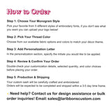 Custom Embroidered Wreath Sash | Monogram new home customized | LaRibbons - laribbons Custom Shop